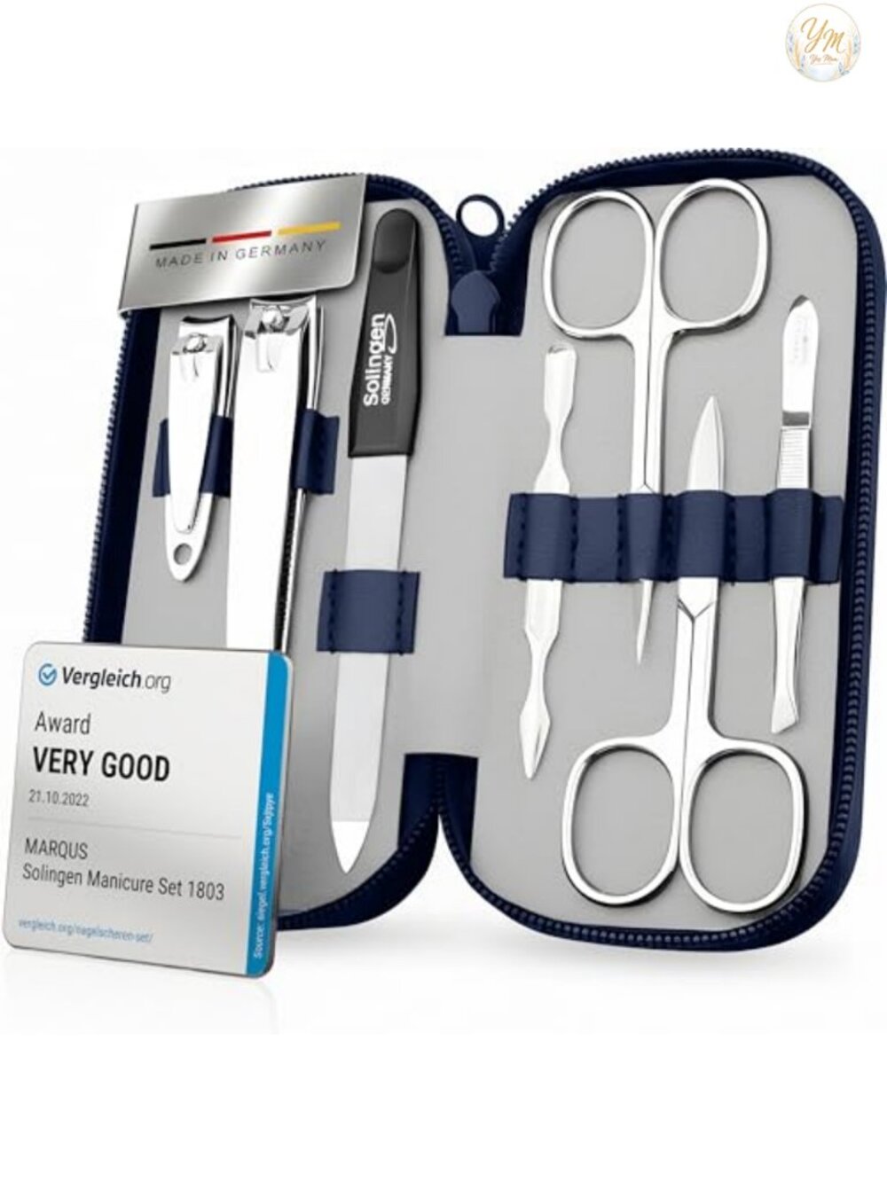 7 Piece Manicure Set Solingen Made in Germany Leather Case